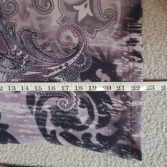 Chico's Paisley Print 3/4 Sleeve Top - Picture 6 of 14